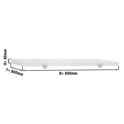 Planche à découper pour table de travail - 800x800 mm - Conforme HACCP - Blanc
