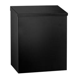 Waste bin - Wall-mounted - 7L - 290(H)x240(W)x110(D)mm - Black - Stainless steel
