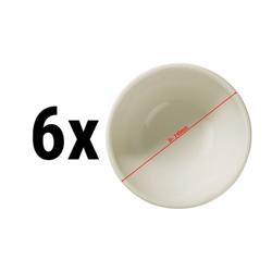 (6 pcs) Soup Plate - Porcelain - round - Ø 240mm - Depth: 60mm - Cream