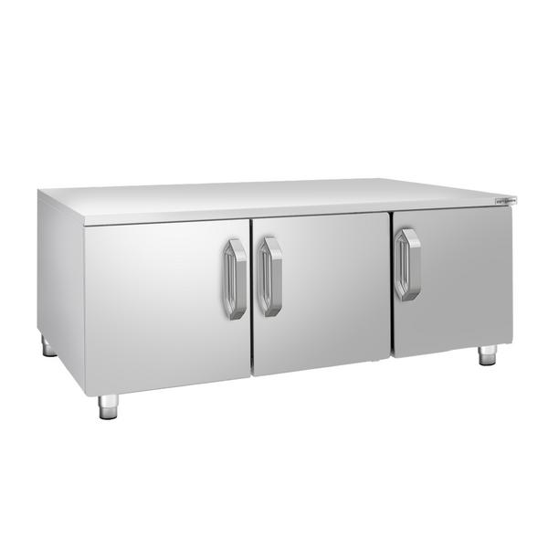 Stainless steel base unit - 1200mm - 3 doors