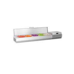 Opzetkoelvitrine PREMIUM PLUS - met LED-verlichting - 1493x413mm - 5x GN 1/3