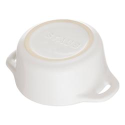 STAUB | CERAMIQUE - طنجرة كوكوت صغيرة - بقطر 100 مم - دائرية - سيراميك - أبيض ناصع