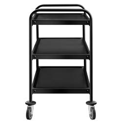 Carrello di servizio - 1000x500mm - con 3 ripiani - Nero