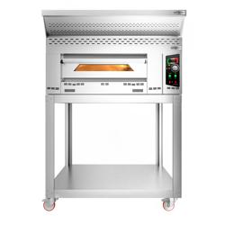 Gazlı Pizza fırını - 9x 34 cm - Manuel - Davlumbaz, Alt Stand ve Tekerlek Seti dahil