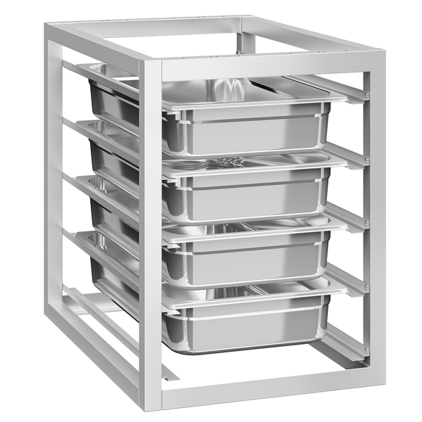 Модул с 5 рафта - 450x660mm - GN & EN - за работни маси ATK с дълбочина 700mm