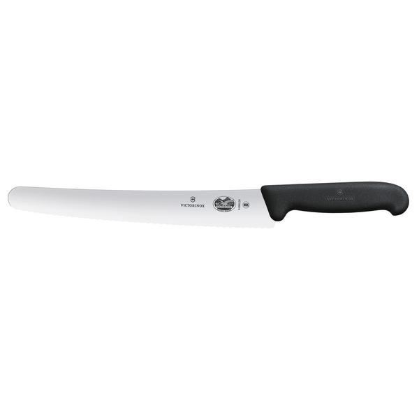VICTORINOX | FIBROX - Couteau à pain et à pâtisserie avec lame ondulée - Lame : 260 mm    