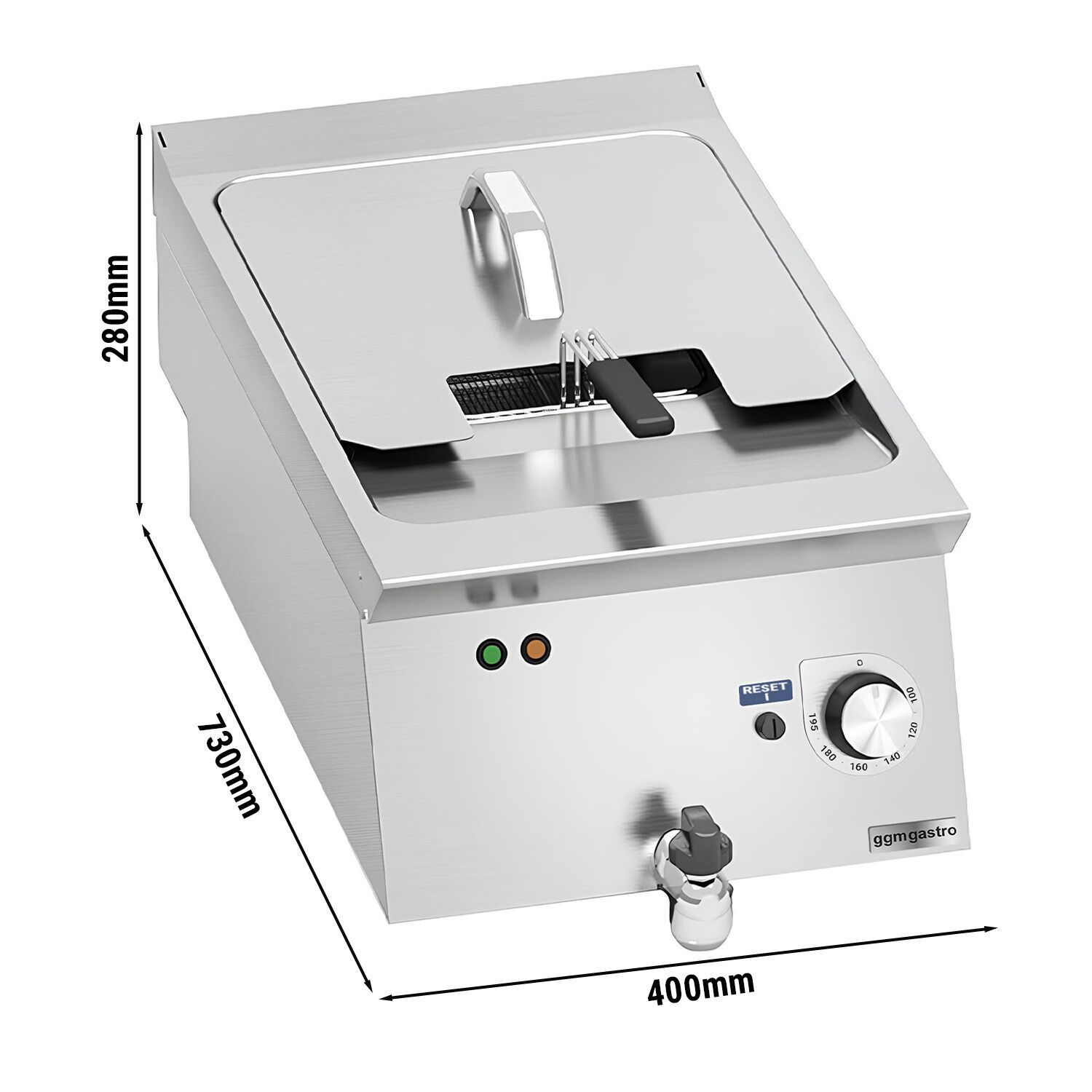 Friteuse électrique – 10 litres – 9 kW
