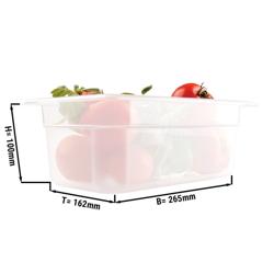 Polypropylene Gastronorm Container GN 1/4 – Translucent – Height: 100 mm