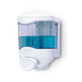 Manuel (Basmalı) Sıvı Sabunluk - 450ml - ABS - Manuel (basmalı), Duvara monte, Kilitli hazne, Görüş pencereli, Sızdırmaz