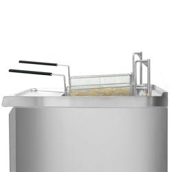 Commercial Electric Deep Fryer - 22 L - 22 kW - with Automatic Basket Lift & integrated Oil filter