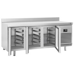 Kylmäpöytä PREMIUM PLUS - 1960x600 mm - 385 l - 3 lasiovea - Takakoroke