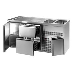 Banco Spillatura Birra PREMIUM PLUS - 1950x700mm - 1 Porta & 2 Cassetti