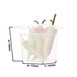 Polypropylene Gastronorm Container GN 1/6 – Translucent – Height: 150 mm