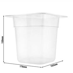 Conteneur GN 1/6 en polypropylène - opaque - Hauteur : 150mm