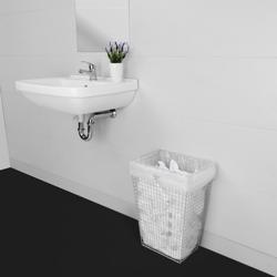 AIR-WOLF | Waste basket – Wall-Mounted - Stainless Steel - 36 L - Wall Bracket Included