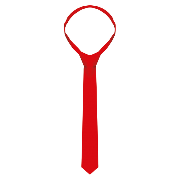 (5 piezas) corbata - 148 x 6,5 cm - rojo