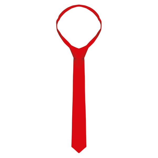 (5 pieces) KARLOWSKY | Slim Uniform Tie – Red - 148 x 6.5 cm - 95°C washable - Easy-care