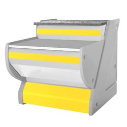 Kassa-sectie & passend voor KRM serie - 800x1150x930mm - frontpaneel geel - granit werkblad