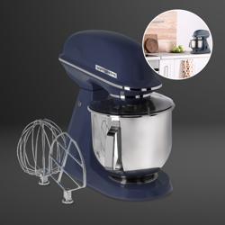 Impastatrice planetaria - da banco - 7L - 350W - 3 utensili in dotazione (gancio, spatola, frusta) - testa sollevabile - vasca estraibile - monofase - Kobaltblau