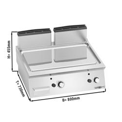 Gasbakplaat - 13,8kW - Glad