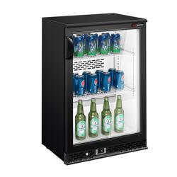 Bárhűtő PREMIUM PLUS - 140 literes - 600 mm - 1 nyíló üvegajtóval - fekete