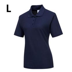 (5 Peças) Pólo Feminino -(Azul Marinho)- Tamanho: L
