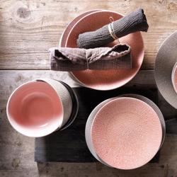 (6 uds) Cubical - Plato llano - cuadrado - Porcelana - 160x160mm - Rosa