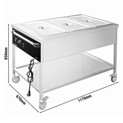 Термовізок Bain-marie - 3x GN 1/1 