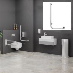 Maniglione angolare 90° - acciaio inox - Lunghezza: 420mm