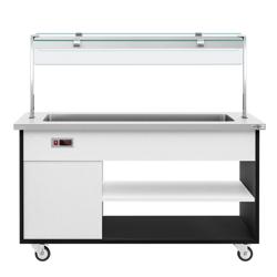 Buffetwagen warm DANZIG - 1600mm - voor 4x GN 1/1