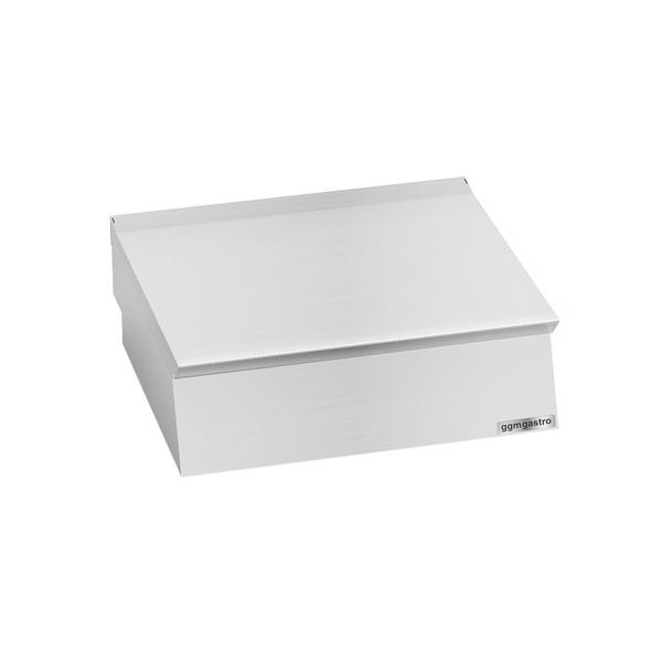 Elemento neutro Paolo700 | Tavolo da banco - con alzatina - 800x730x290mm - acciaio inox AISI 304 - compatibile con serie Paolo700