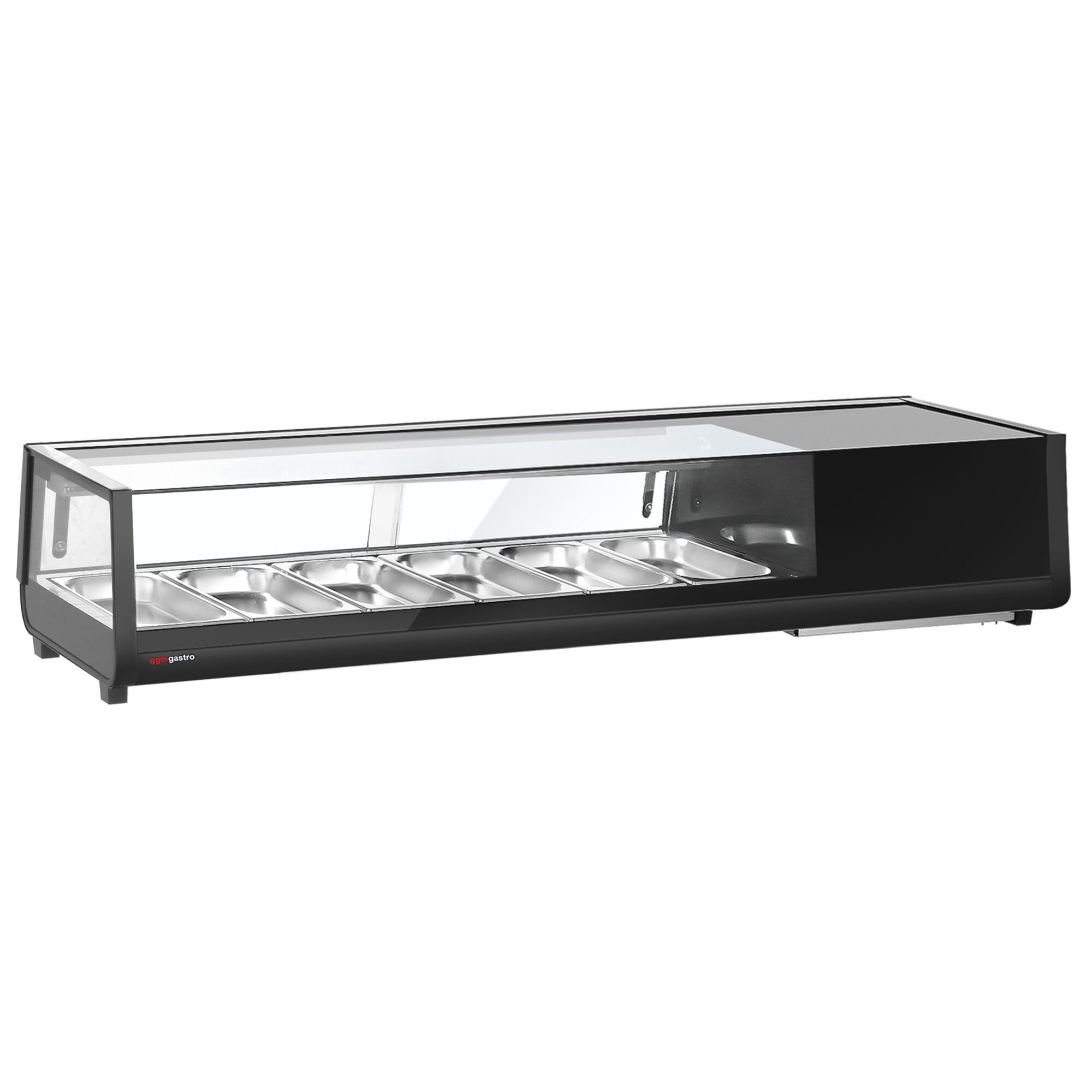 Vitrine réfrigérée à sushi – 6 × GN 1/3 – Noir