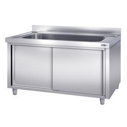  Dolaplı  Tencere Yıkama Tezgahı - 2000x700mm - 1 evyeli