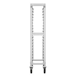 Inox kolica za GN plehove - za 17 GN 1/1 - kotači Ø 125 mm (2 s kočnicom)