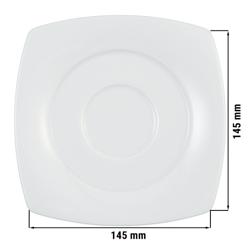 (12 pcs) SELTMANN WEIDEN | Savoy Espresso Saucer – Square – 145 mm – White Porcelain