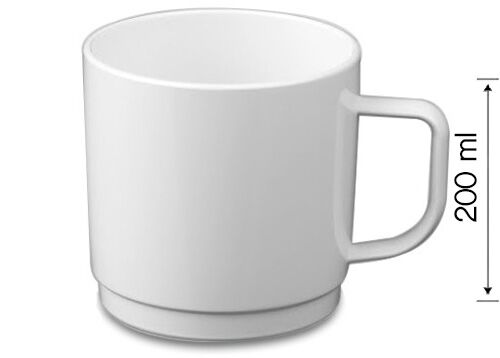 Tasse en Polycarbonate - Blanche - 200 ml - Incassable