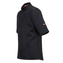 (5 pièces) Veste de cuisine à manches courtes MeshAir Pro - Noir - Taille : 3XL
