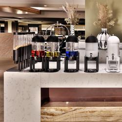 Juicedispenser - 2x 6 liter - svart & glas - inkl. isbehållare