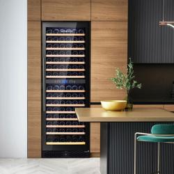 Üvegajtós borhűtő - 2 zónás - 450 l - max. 160 palack