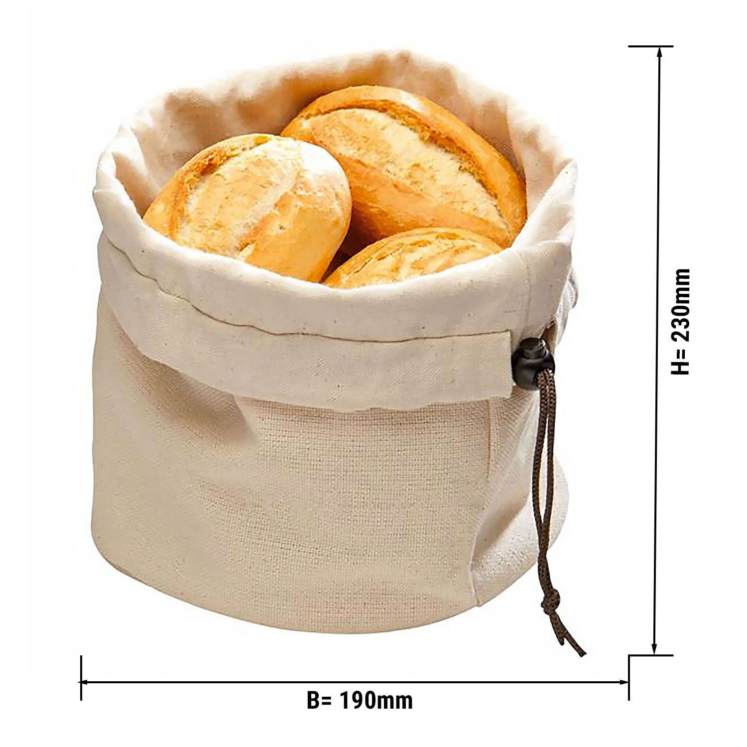 Sac à pain chauffant - 190x190mm - Beige