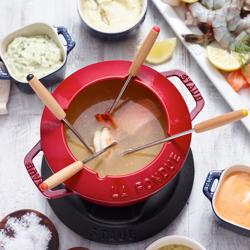 STAUB | SPECIALITIES - Fondue set - Ø 160 mm - Lijevano željezo - Crvena boja trešnje 