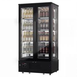 Panoramic Commercial Wine Fridge - Stainless Steel - Single Zone - 450L - max. 128 bottles