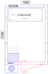 Aluminium Grundregal - 1195 x 1800 mm