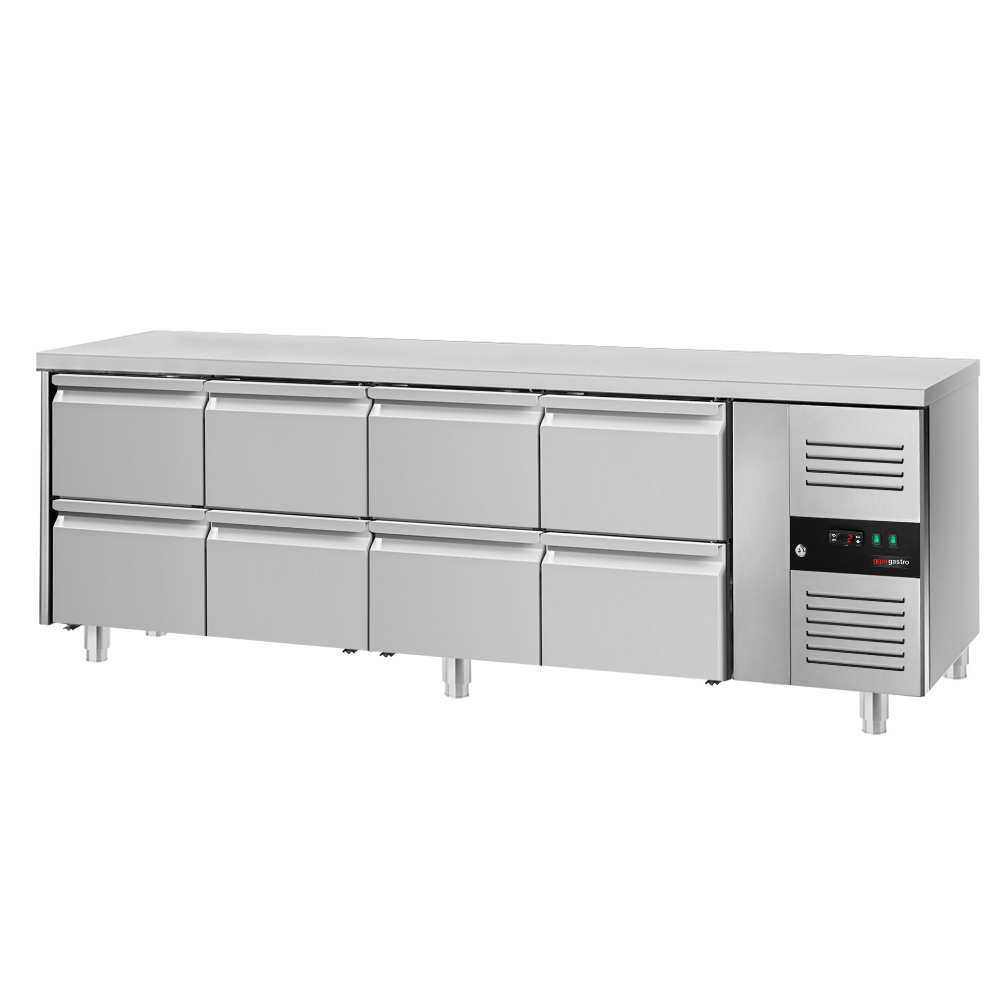 Kühltisch ECO - 2200x700mm - mit 8 Schubladen