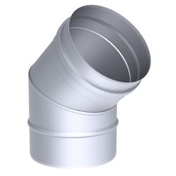 Kolano 45° sztywne - ze stali nierdzewnej - Ø250mm