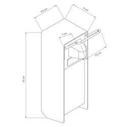 Wall-Mounted Manual Hand Sanitiser Dispenser – 1 L - Aluminium Body - 304 Stainless Lever