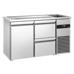 Juomakaappi PREMIUM - 1550x700 mm - 1 ovi & 2 vetolaatikot - tiskin alle