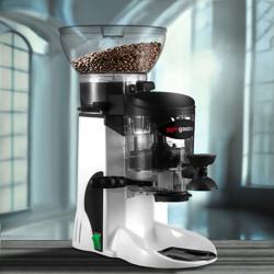Commercial Coffee Grinder - 1kg - 77dB - with Dispenser (Doser) - White
