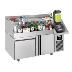 Bár/italhűtőasztal - 1,2 x 0,6 m - 150 liter - 1 ajtóval, 1 fiókkal 1/1 és polcokkal