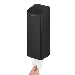 AIR-WOLF | Distributeur de papier toilette - pour jusqu'à 750 feuilles individuelles - inox - Noir mat